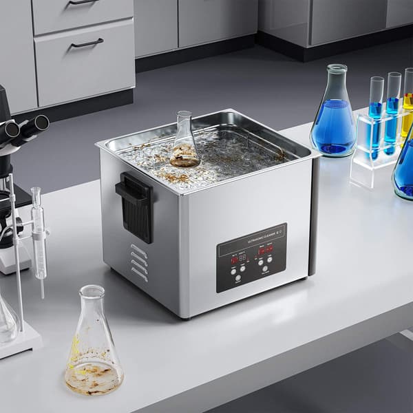 Ultraljudsrengöring 15L, 40kHz uppvärmd digital timer