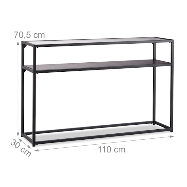 Konsolbord glas metal