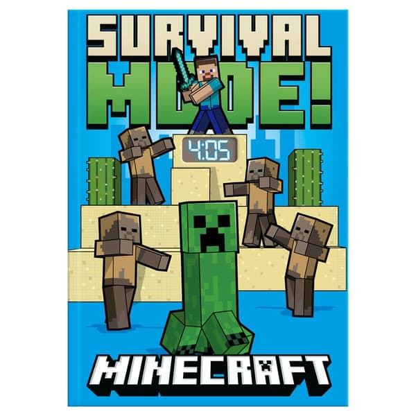 Minecraft Notebook med LED-ur, 80 sider, A5-størrelse