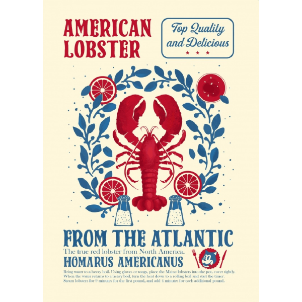 Lobster Kitchen Print - 50x70 cm