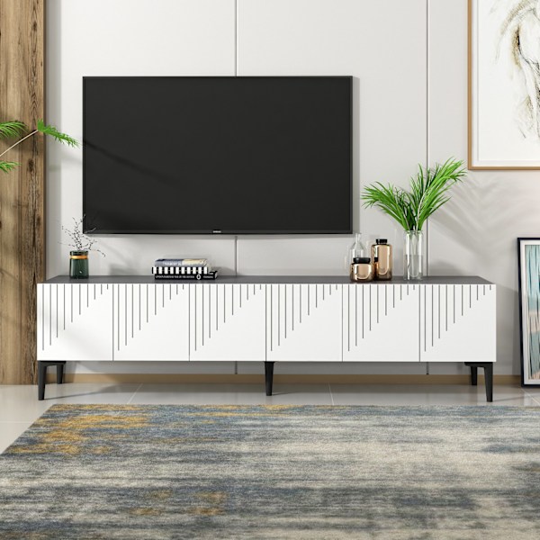 TV-bänk Artemis - Vit, antracit