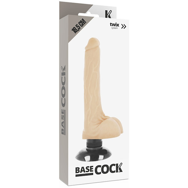 Basecock - Realistic Vibrator 2-1 Flesh 18,5 Cm -O- 4 Cm