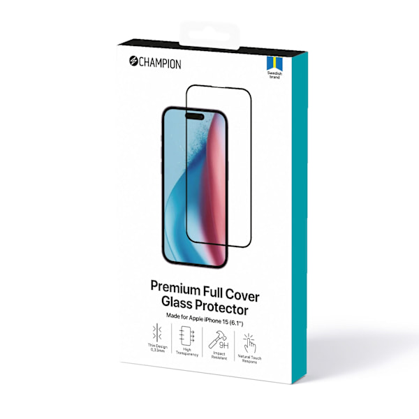 Skærmbeskytter iPhone 16 / 15 Sort