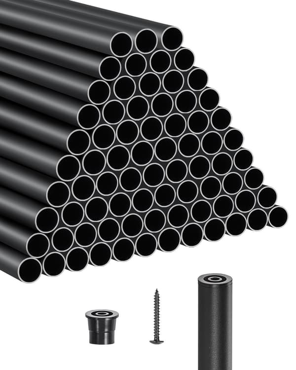 Trappbaluster i aluminium, 101-pack, 26 tum, mattsvart
