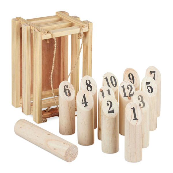 Træ Kubb spilsæt