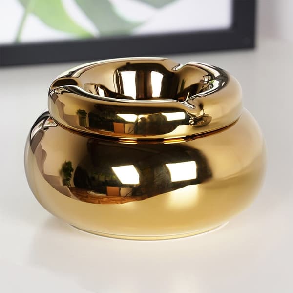 Askebæger dolomit guld rund 11 cm
