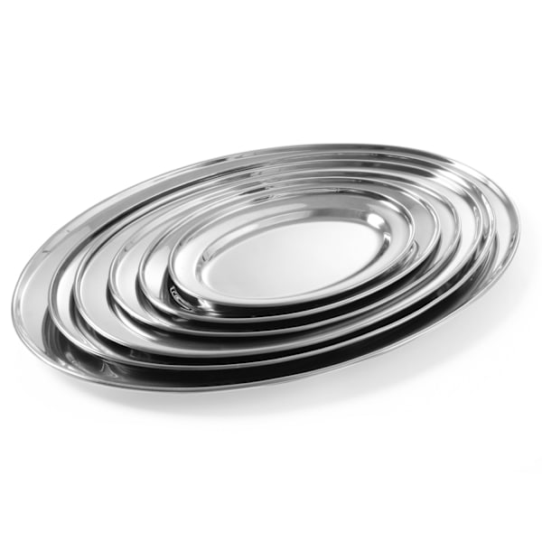 Stålfat för kött och pålägg, oval längd. 19 cm - Hendi 404003