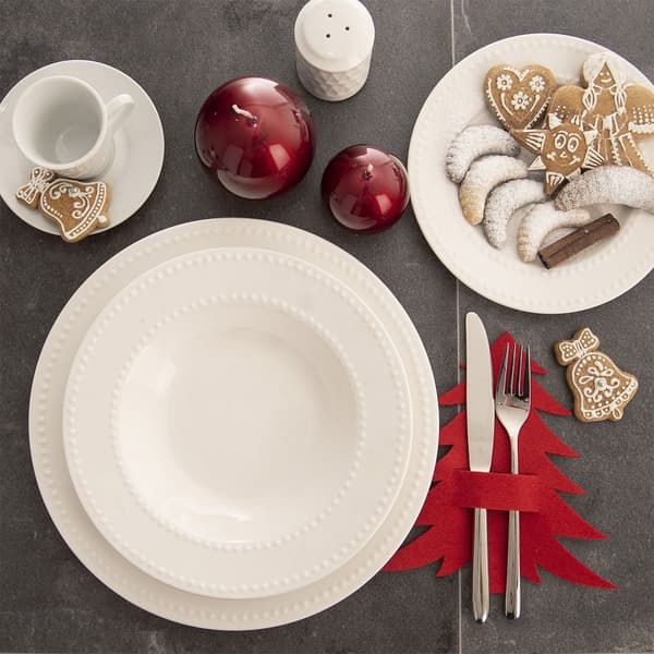 Julbestickfodral i röd filt - 2 julgransformade set