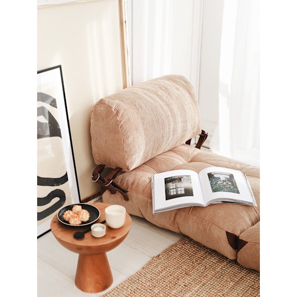 1-sædet sovesofa Fold Kadife - Camel