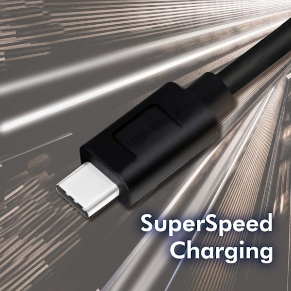 USB-A - USB-C-kaapeli USB 3.2 Gen1 15W 0,15m