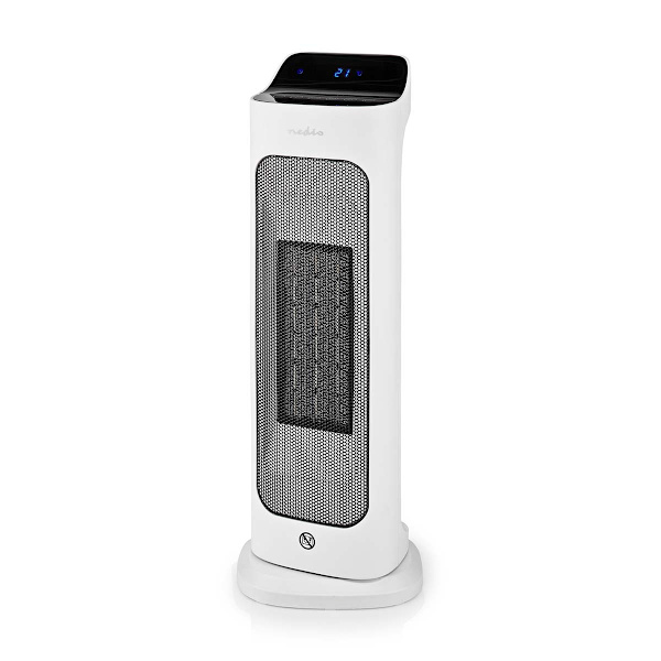 SmartLife Keramisk PTC Fläktvärmare | Wi-Fi | 2000 W | 2 Värmeinställningar | Svängning | Display | 10 - 49 °C | Android™ / IOS | Vit
