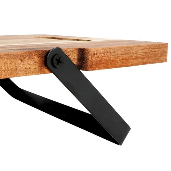 Elegant hopfällbar serveringsbricka i akaciaträ