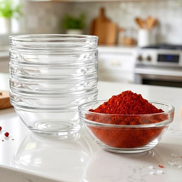 Lasiset kastikekulhot, 135 ml, 6 kpl, 9 cm