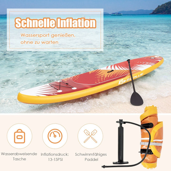 Uppblåsbar Stand Up Paddle Board Uppblåsbar Stand Up Paddle Board 335 x 76 x 15 cm Orange