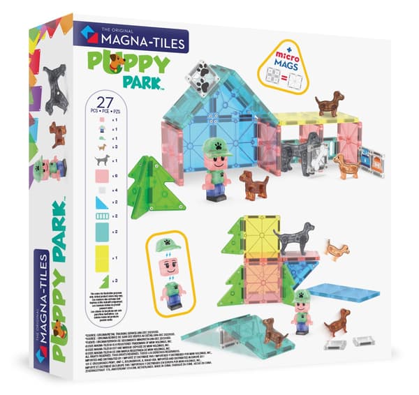 Magnetisk byggesæt, hvalpepark-tema, 27 dele