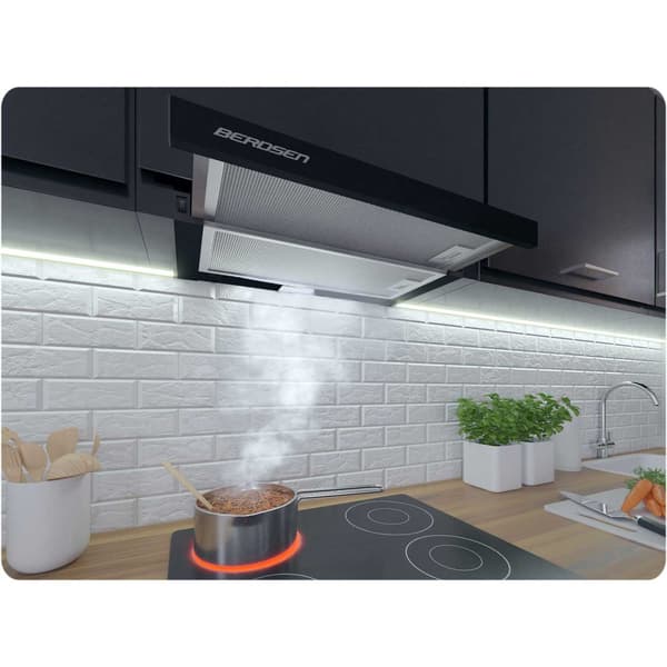 Teleskopisk emhætte 50 cm Sort BT-234