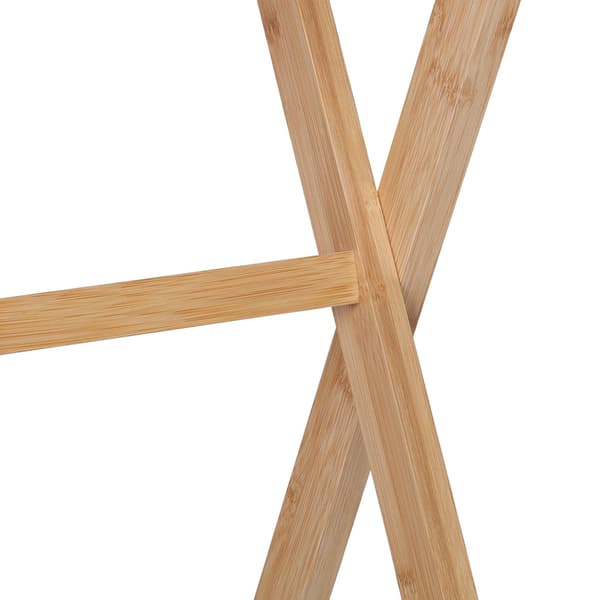 Vitt hopfällbart bord i bambu