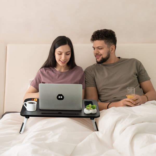 Lap Desk med Tablet & Drink Holder – Sort