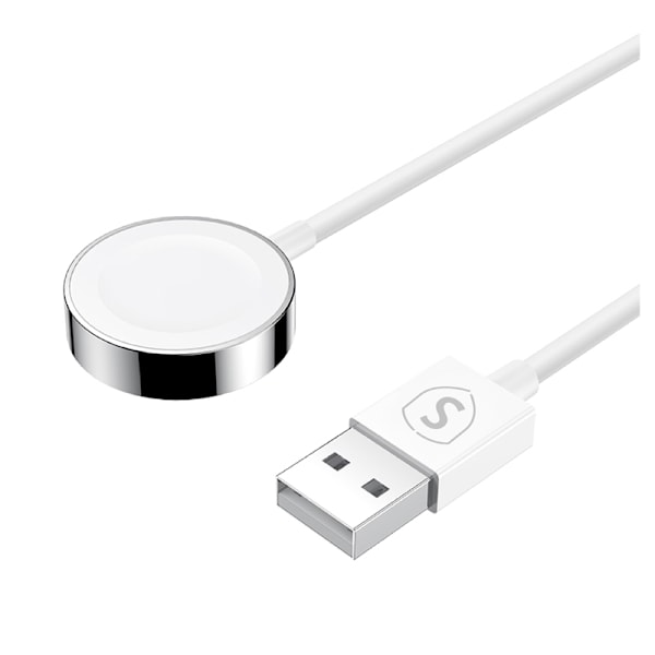 SiGN magnetoplader til Apple Watch, 2,5W, 3A, 1,2m - Hvid