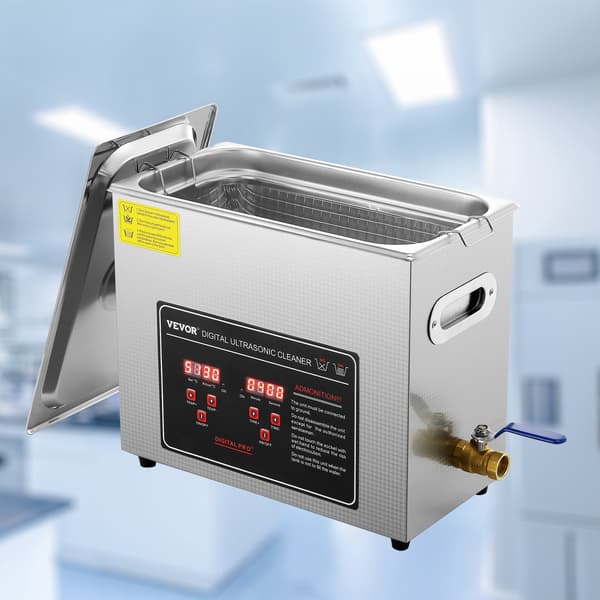 Ultralydsrenser 6L, digital timer, varmelegeme, rustfrit stål