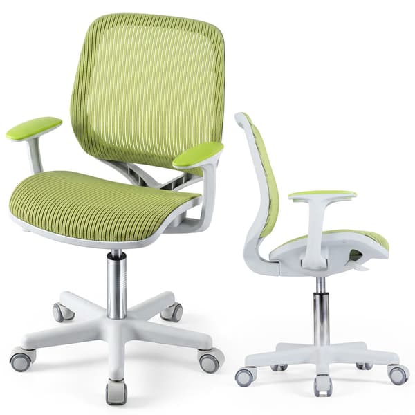 Ergonomisk snurrstol för barn, grön, höjdjusterbar