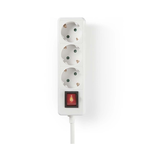 Udvidelse Socket | Stikprop med sidebens jord / Type F (CEE 7/7) | 3-vejs | 1.50 m | 3680 W | 16 A | Slags jordforbindelse: Sidekontakter | 230 V AC 5