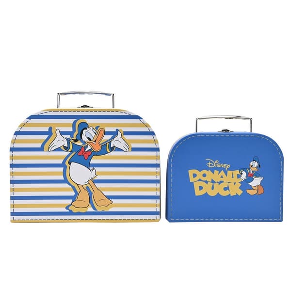 Disney Donald set med 2 förvaringslådor för resväskor