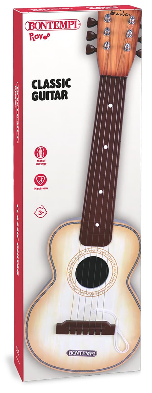 Plastgitarr för barn, 55 cm, med metallsträngar
