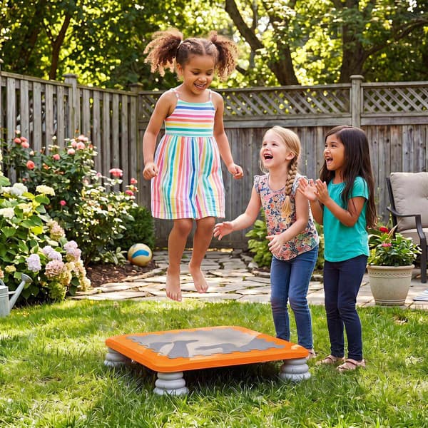Mini-studsmatta för barn med halkfria dynor, orange, 64 cm