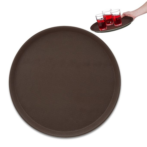 Brun serveringsbricka för catering
