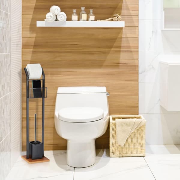 Sort silikone toiletbørste