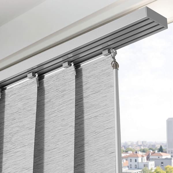 Panelskinnegardiner, 4 paneler, 116-218 cm skinne, grå