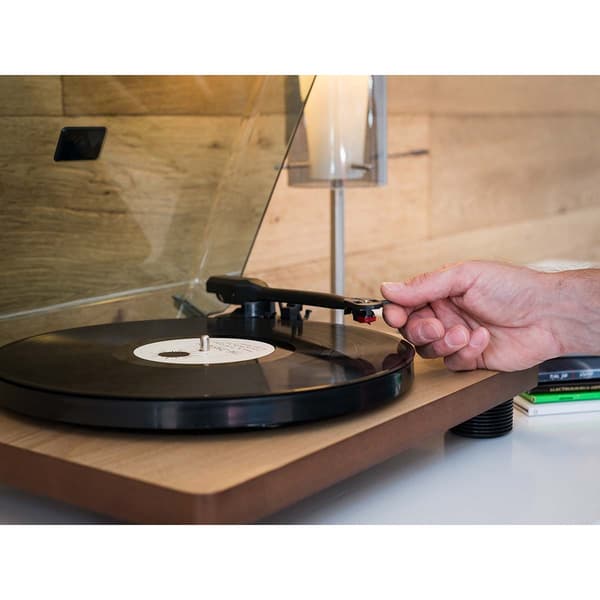 LS-50WD Levysoitin sisäänrakennetuilla kaiuttimilla USB Encoding Wood