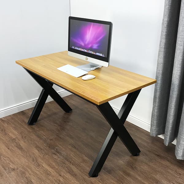 Bordsben i metall, 2-pack med X-ram i stål, 72 x 60 cm