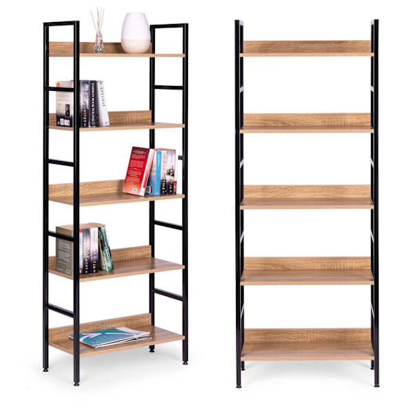 Korkeat parvikalusteet 5 hyllyllä, metallinen MDF ModernHome