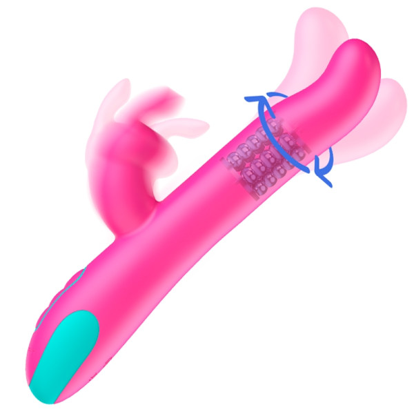 Happy Loky - Pluto Rabbit Vibrator & Rotator Watchme Wireless Technology -yhteensopiva