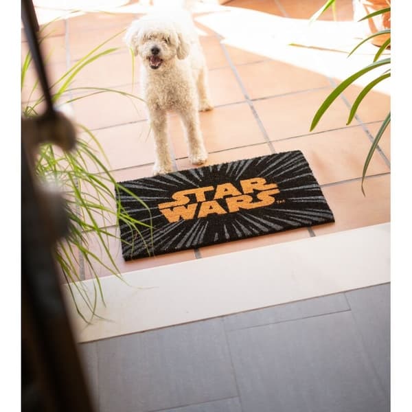 Star Wars logo dørmåtte, indendørs/udendørs, slidstærkt materiale