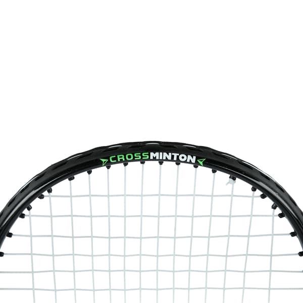 Crossminton-setti, jossa 2 mailaa, sulkapallot, vihreä kansi