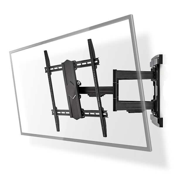 Tilt och vridbart TV väggfäste | 43 - 100 " | Maximal skärmvikt som stöds: 70 kg | Går att tilta | Roterbar | Minsta väggdistans: 70 mm | Maximalt väg Svart