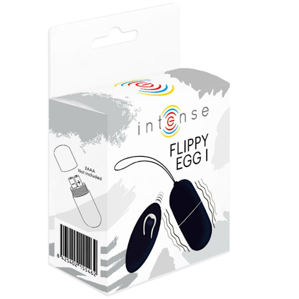 Intense - Flippy I Vibrating Egg kaukosäätimellä musta