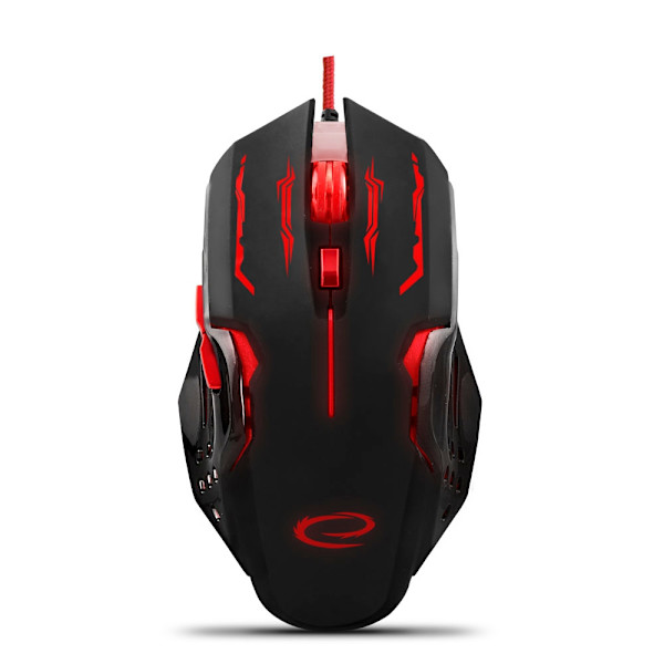 Esperanza Wired Mouse For Gamers 6D Opt. Usb Mx403 Apache rød Sort, Rød