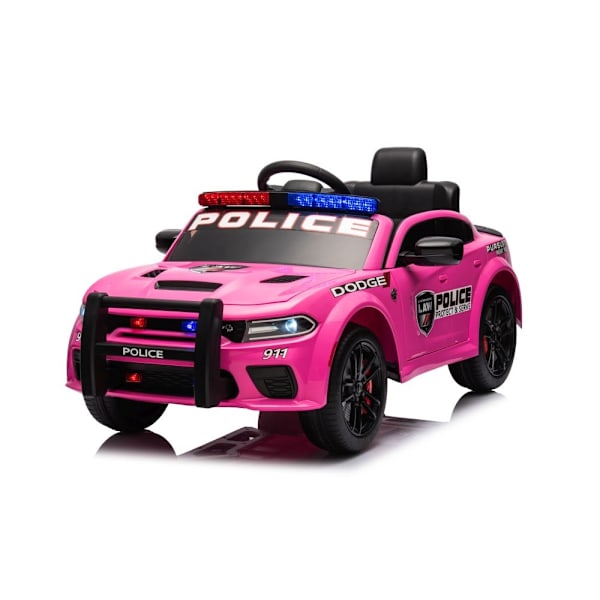 Pink Dodge Charger Police Batteribil - 107,5 cm x 56,5 cm