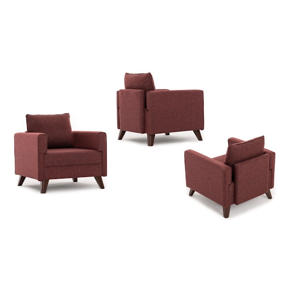 1-sædet Sofa Bella Lænestol - Claret Rød