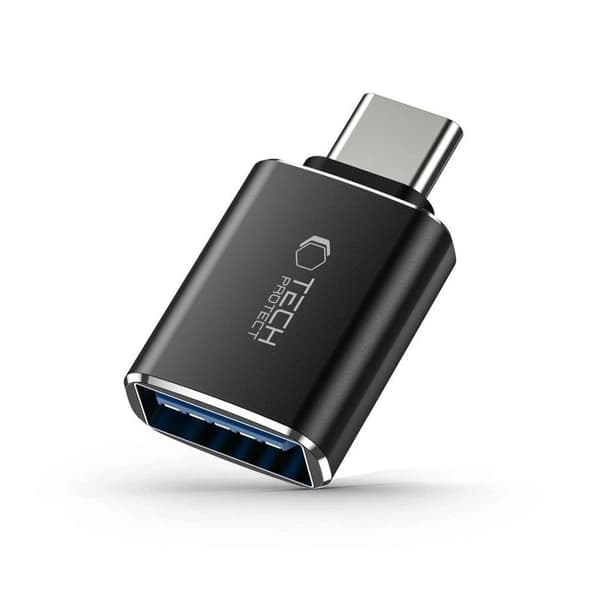 Tech-Protect UltraBoost USB-C / USB-A (Hun) OTG Adapter - Sort