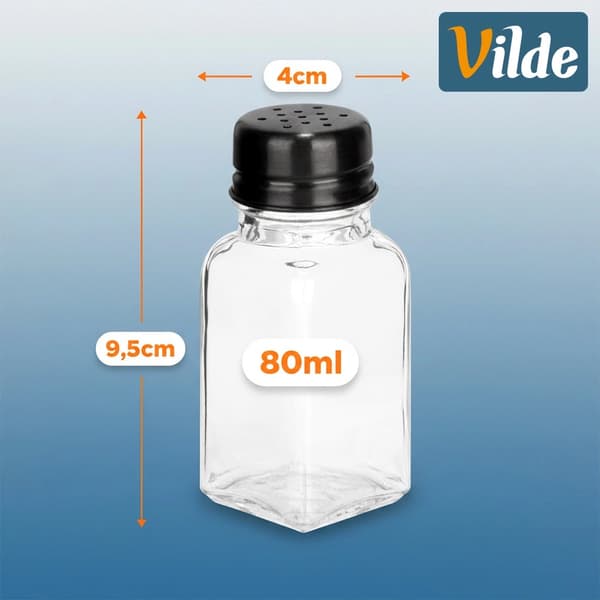 Salt- och pepparkar, glas, 80 ml, set om 2