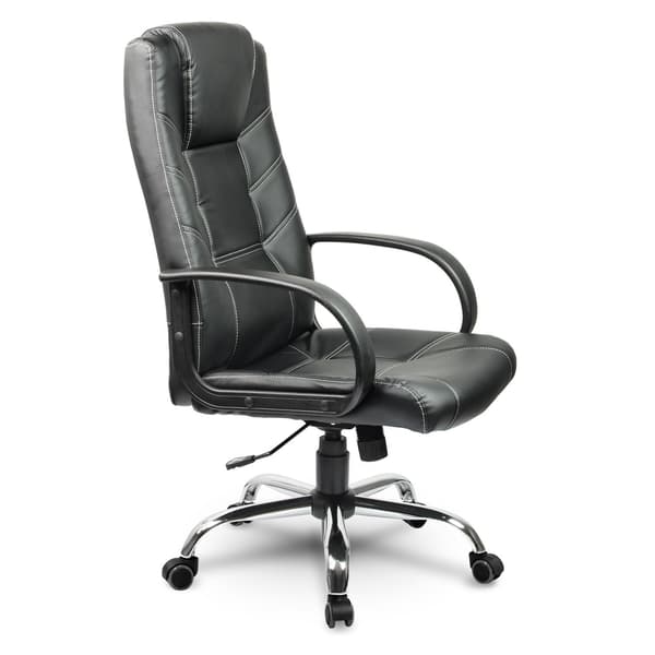 Ergonominen nahkainen työtuoli Sofotel EG-221, musta