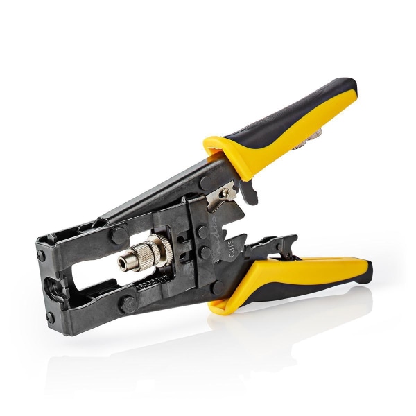 Antennekabelinstallationsværktøj | Crimp tang | Gul / Sort | ABS / Stål