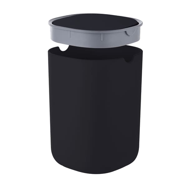 Mini bordspand med svinglåg, 1,5 l – sort