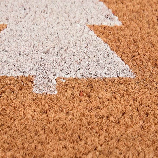 Coir dørmåtte – Pine Tree Design, indendørs/udendørs brug