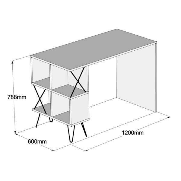 Study Desk Extra - Valnød